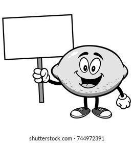 Lemon with Sign Illustration
