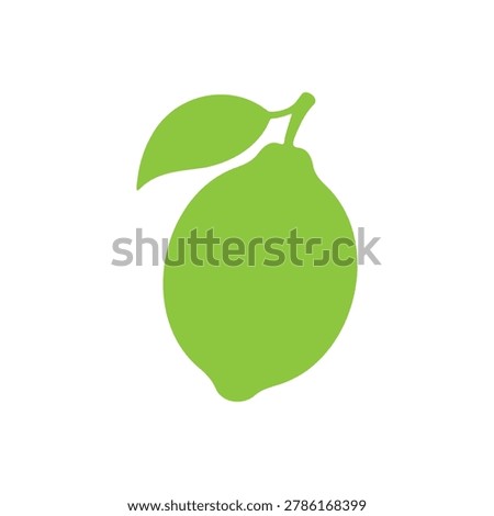 Lemon silhouette icon vector flat design.