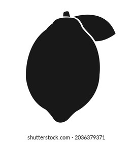 Lemon Silhouette Simple Vector Icon