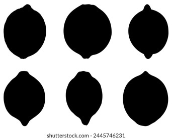 Lemon silhouette vector art white background