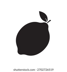 Lemon silhouette vector flat illustration design on white background