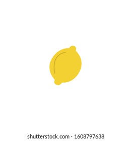 lemon simple clip art vector illustration