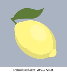 Lemon. Simple flat design. Eps10 vector illustration.