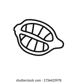 lemon simple hand draw vector icon