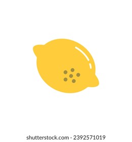 Zitrone - einfaches Symbol. Flaches Design. Vektorgrafik.