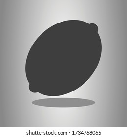 Lemon simple icon vector with shadow. Flat desing
