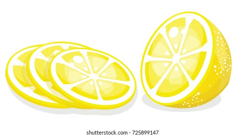 lemon simple vector illustration