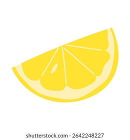 lemon slice. Amalfi lemon. Vector illustration.