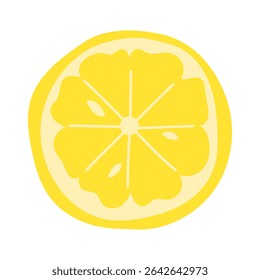 lemon slice. Citrus. Vector illustration.