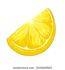 Fruta de limão clip art. Fruta orgânica para suco, coquetéis, limonada, vitamina C comida saudável. Ilustração vetorial isolada sobre fundo branco. 