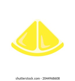 Lemon slice, colored icon on a transparent background
