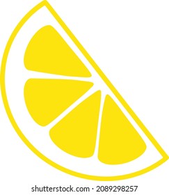 Lemon Slice decoration for T-shirt cards fresh lemon vector icon Citrus 