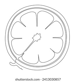 lemon slice fruit icon image vector illustration design  black and white