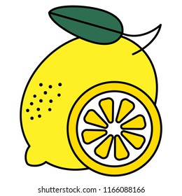 lemon and slice icon