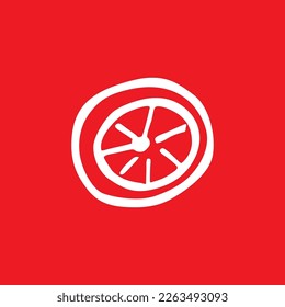 Lemon slice icon, common graphic resources, vector illustration.
