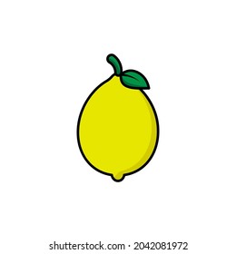 Ilustración de diseño de icono de sección de limón aislada