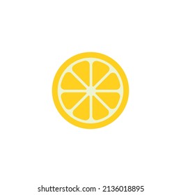 Lemon slice icon design template vector isolated illustration