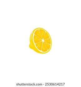 Lemon slice icon flat vector design