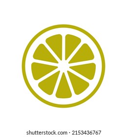 lemon slice icon. fruit and citrus symbol. isolated vector image in simple style