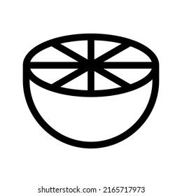 icono de lona de limón o logotipo símbolo de signo aislado ilustración vectorial - iconos vectoriales de estilo negro de alta calidad
