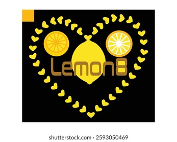 Lemon and slice. Icon with reflection on white background. Vector illustration of Whole lemon showing a slice with. Square Button with Orange royalty free vector art. Lemon and slice. Icon for design.