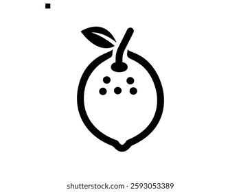 Lemon and slice. Icon with reflection on white background. Vector illustration of Whole lemon showing a slice with. Square Button with Orange royalty free vector art. Lemon and slice. Icon for design.