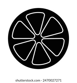 lemon slice icon icon silhouette