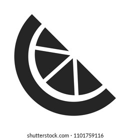 Lemon slice icon vector