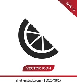 Lemon slice icon vector