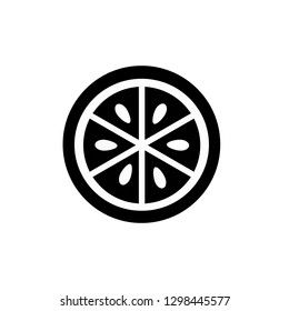 Lemon slice icon, vector illustration. Flat design style. vector lemon slice icon illustration isolated on white, lemon slice icon Eps10. lemon slice icons graphic design vector symbols.