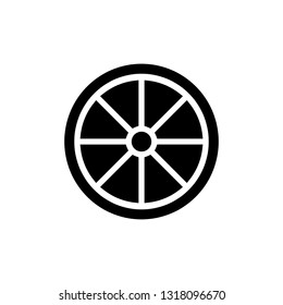 Lemon slice icon, vector illustration. Flat design style. vector lemon slice icon illustration isolated on white background, lemon slice icon Eps10. lemon slice icons graphic design vector symbols.