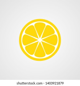 Lemon slice icon. Vector illustration.