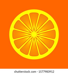 Lemon slice icon. Vector illustration