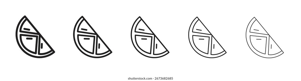 Lemon slice icon vector illustration isolated