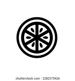 Lemon slice icon,vector illustration. Flat design style. vector lemon slice icon illustration isolated on White background, lemon slice icon Eps10. lemon slice icons graphic design vector symbols.