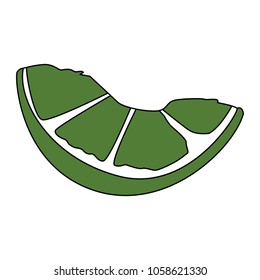 Lemon slice isolated