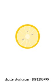 lemon slice isolated