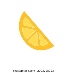 lemon slice on white background