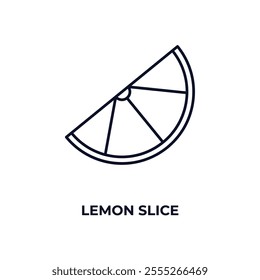 lemon slice  outline icon. Linear vector from food concept. Thin line lemon slice  icon isolated on white background