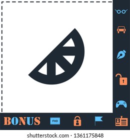 Lemon Slice. Perfect icon with bonus simple icons