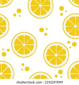 Lemon slice seamless pattern abstract background