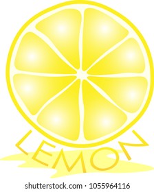 Lemon slice with signature lemon logo