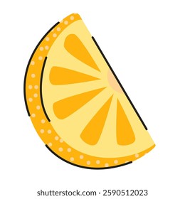 Lemon Slice Simple Vector Illustration