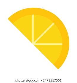 Lemon Slice Vector Flat Icon Design