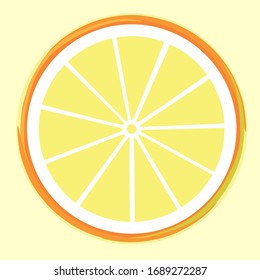 Lemon Slice Vektorillustration Symbol Illustration. Frische sauer Vektorillustration Zitronensymbol.