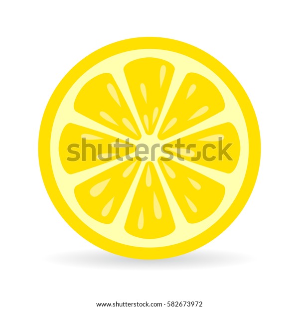 白い背景にレモンスライスベクター画像アイコンイラスト 新鮮なサワーベクターレモンのアイコン のベクター画像素材 ロイヤリティフリー