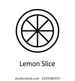 Lemon Slice Vektorgrafik Design Illustration. Symbol für Lebensmittel und Getränke auf weißem Hintergrund EPS10-Datei 