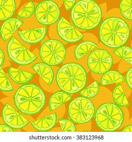 Lemon slices. Abstract seamless pattern