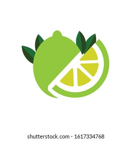 
Lemon slices with a few leaves. Single School and Education icons in stock illustration of cartoon style bitmap symbols.