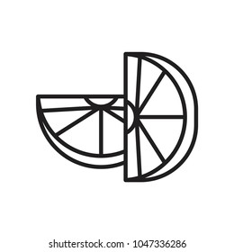 lemon slices icon vector